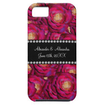 Wedding favors Maroon pink roses iPhone 5 Covers