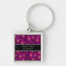 Wedding favors Purple roses Keychains