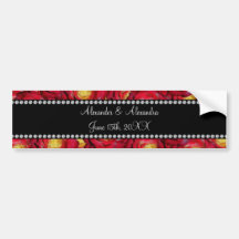 Wedding favors Red roses Bumper Stickers