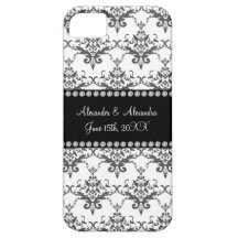 Wedding favors White damask iPhone 5 Cover