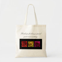 Wedding Favour Bag - Roses pink yellow orange