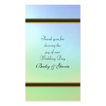 Wedding Favour Gift Tag Opalescent Rainbow Business Card
