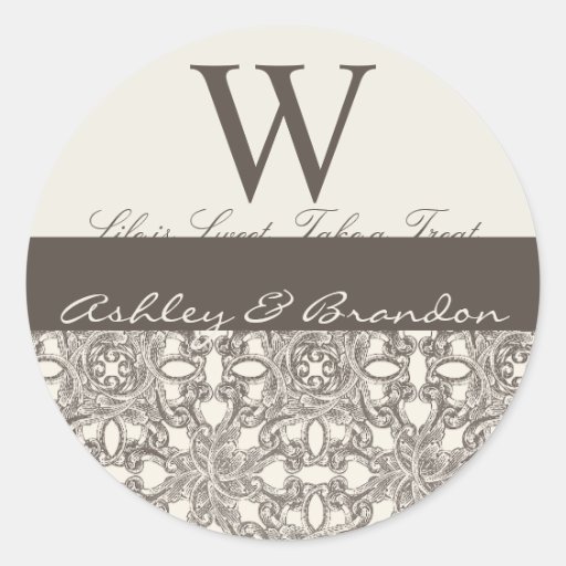 Wedding Favour Stickers Life is Sweet Take a Treat