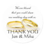 Wedding Favour Stickers Thank You Message