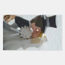 Wedding Figures Rectangle Sticker