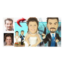 Wedding Figurines Custom Photo Card
