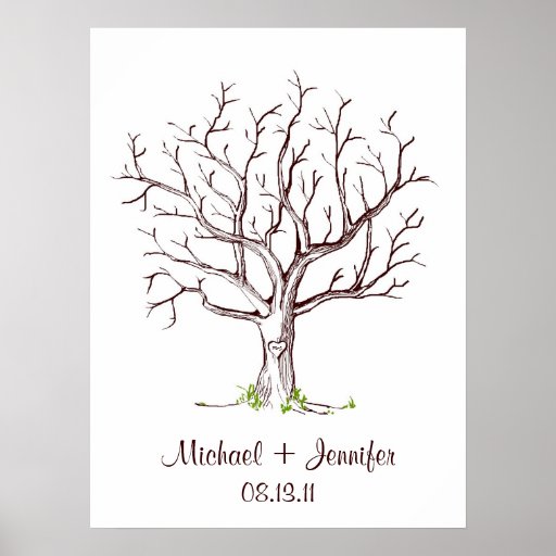 Wedding Fingerprint Tree Guestbook