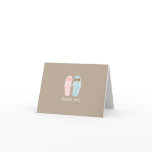 Wedding Flip Flops Folded Thank You Notes Greeting Card