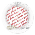 Wedding Frame with Rings & Ribbons stickers