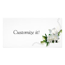 Wedding Gardenias Personalized Photo Card
