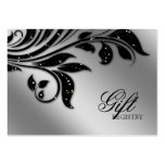 Wedding Gift Registration Card black sparkle xmas Business Cards
