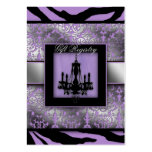 Wedding Gift Registration Card purple silver Business Cards