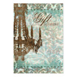 Wedding Gift Registration Card Vintage Chandelier Business Cards