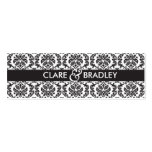 WEDDING :: gift tag :: damask - black Business Card Template