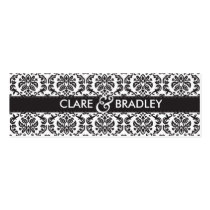 WEDDING :: gift tag :: damask - black Business Card Template