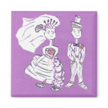 Wedding Gifts/Bride and Groom Refrigerator Magnet