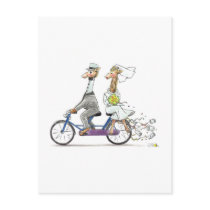 Wedding giraffes postcards