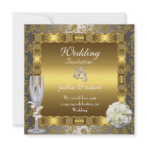 Wedding Gold Silver White Antique Floral Rings