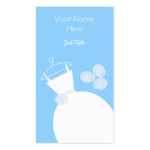 Wedding Gown Blue business card portrait
