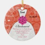 Wedding Gown Bridesmaid Wedding- You Choose Colour Ornaments
