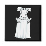 Wedding Gown -Mr.Mrs Refrigerator Magnets