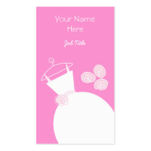 Wedding Gown Pink business card portrait