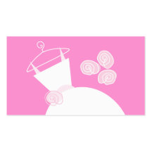Wedding Gown Pink business card template