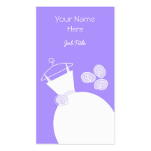 Wedding Gown Purple business card portrait