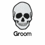 Wedding groom skull embroidered men's t-shirt embroidered shirts