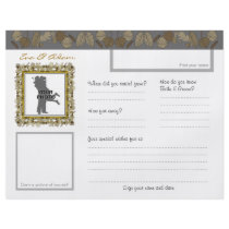 Wedding Guest Book Attended Horizontal Gold Leaf