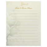 Wedding Guestbook Stationery - White Roses