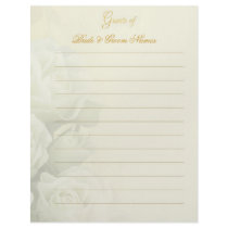Wedding Guestbook Stationery - White Roses
