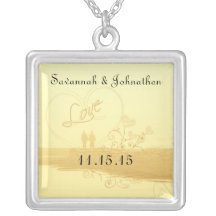 Wedding Heart  Beach Anniversary Necklace
