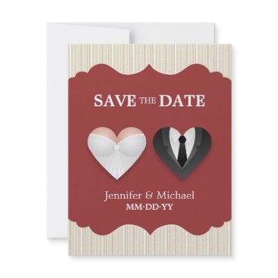Wedding Hearts - Funny Save the Date invitation by BluePlanet