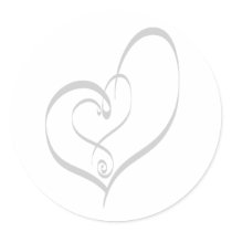 Wedding Hearts Invitation Envelope Seal Round Sticker