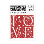 Wedding Hearts LOVE Postage Stamps