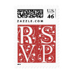 Wedding Hearts RSVP Stamp