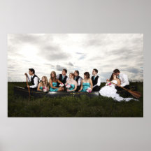 Wedding in a Canoe Print