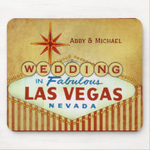 Wedding in Fabulous Las Vegas - Vintage Stripes Mousepad