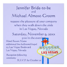 Wedding in Las Vegas from Bride and Groom Custom Invitations