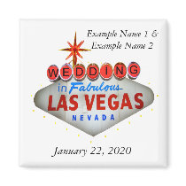 Wedding in Las Vegas Save the Date Magnet
