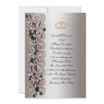 Wedding Invitation elegant floral lily