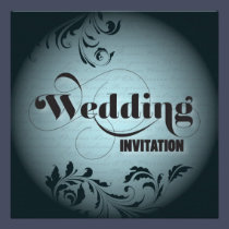 Wedding Invitation Elegant Floral Swirl Glow invitations