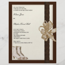 Wedding invitation flyer from brides mother & fath