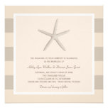 Wedding Invitation | Ivory Seashell Stripes