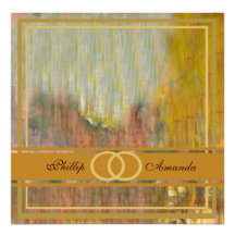 Wedding invitation modern oil paint