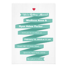 Wedding Invitation Modern Ribbon Collection