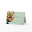 Wedding Invitation -Multi-Coloured Flower Love Tre cards