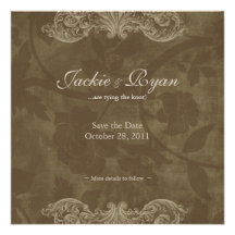 Wedding Invitation Save the Date Antique Roses bro