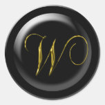Wedding Invitation Seals Letter W Sticker